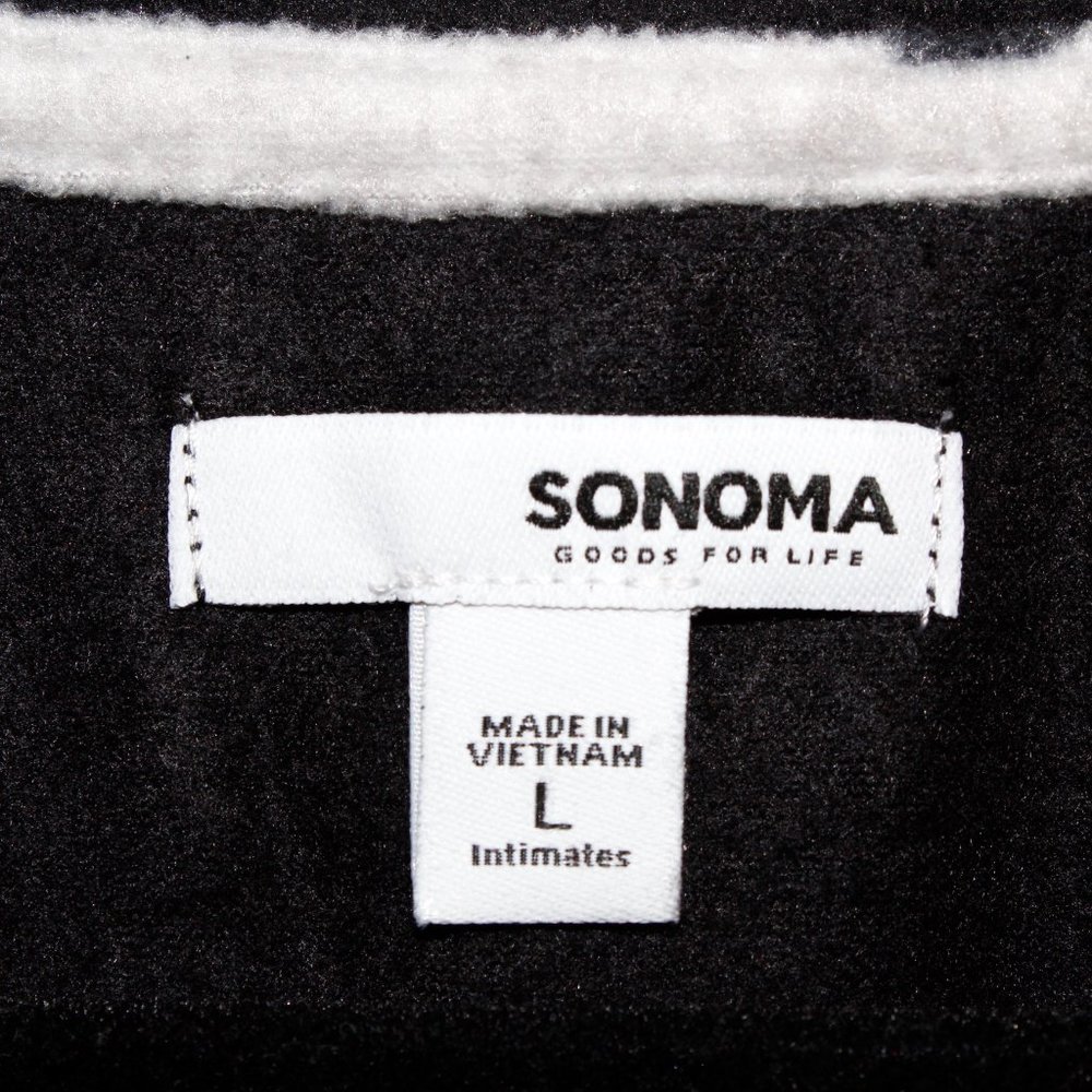 Sonoma Fuzzy Long Sleeve Penguin Print Two-Piece Pajama Set - Picture 9 of 16